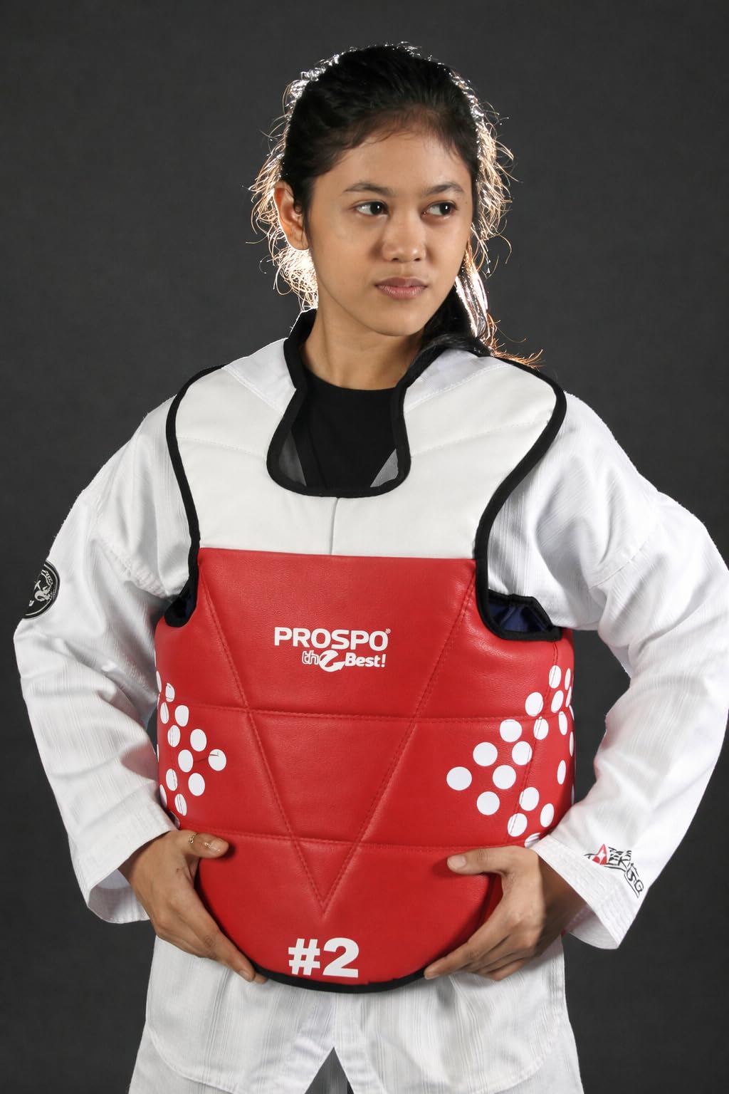 PROSPO Synthetic Taekwondo Chest Protector Reversible Size 2 (Multicolor)-image-29
