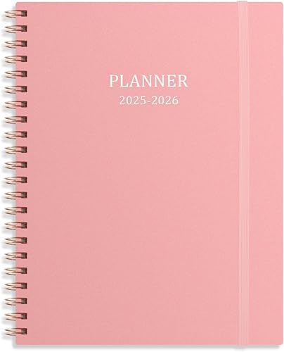 Agenda 2024-2025, agenda semanal mensual que va de enero de 2024 a junio de 2025, agenda 2024-2025 con cubierta de polipropileno y banda elástica,