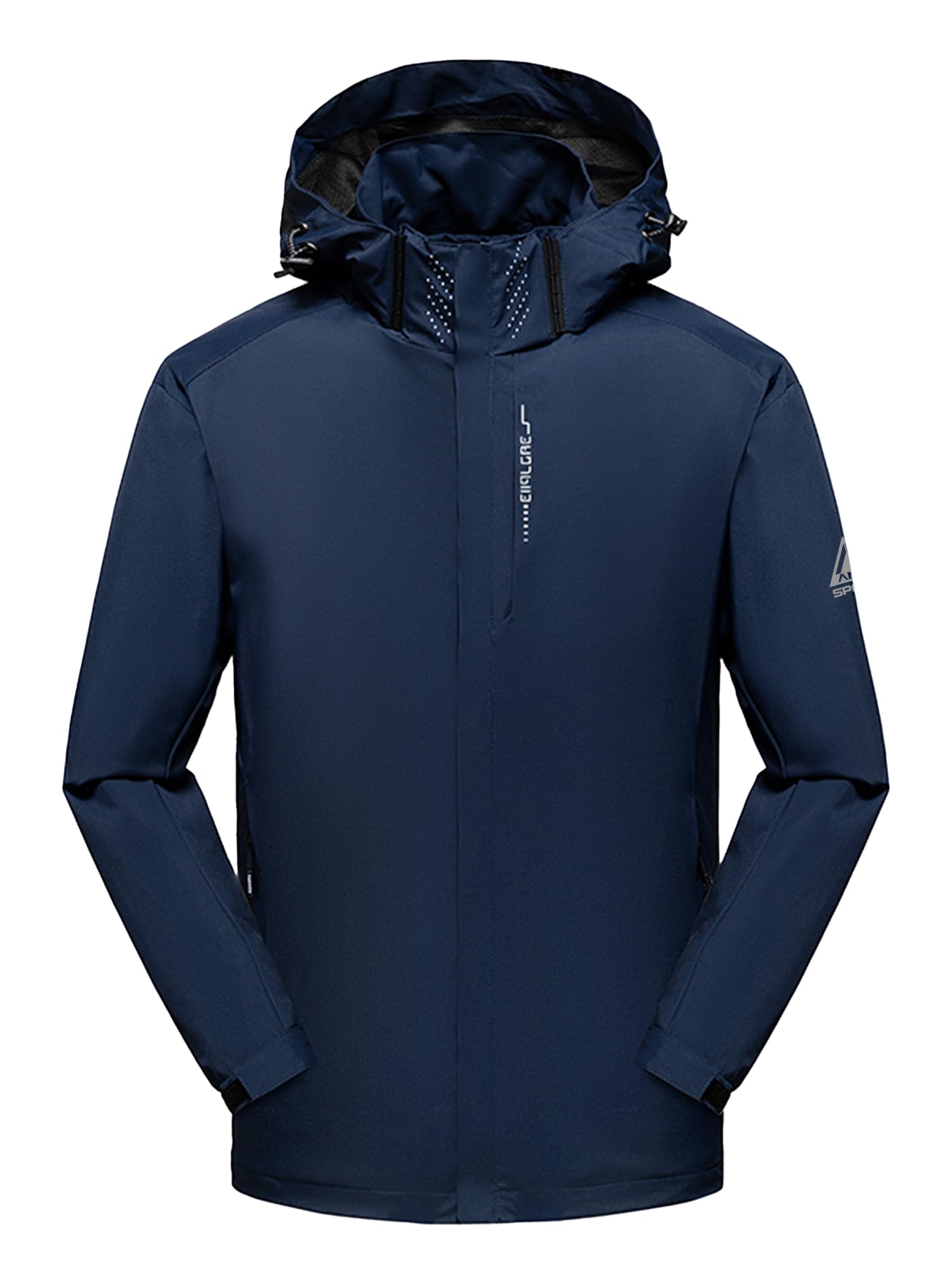 AMZSPORT Chaqueta Impermeable Cortavientos Ligera Plegable Transpirable para Senderismo Running Viajes