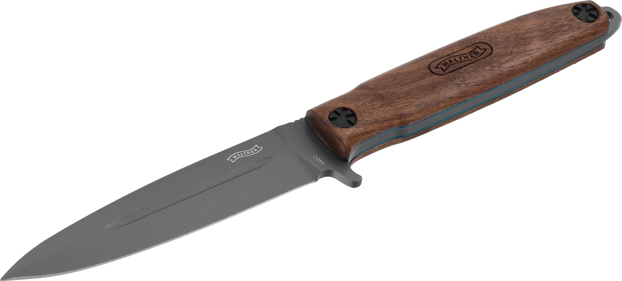 Walther Unisex – nóż Blue Wood dla dorosłych, drewno orzecha włoskiego, rozmiar uniwersalny