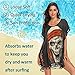 Naanle Pirate Skull Women's Swimsuit Cover Up Chiffon Tassel Bikini Beach Coverup for Swimwear