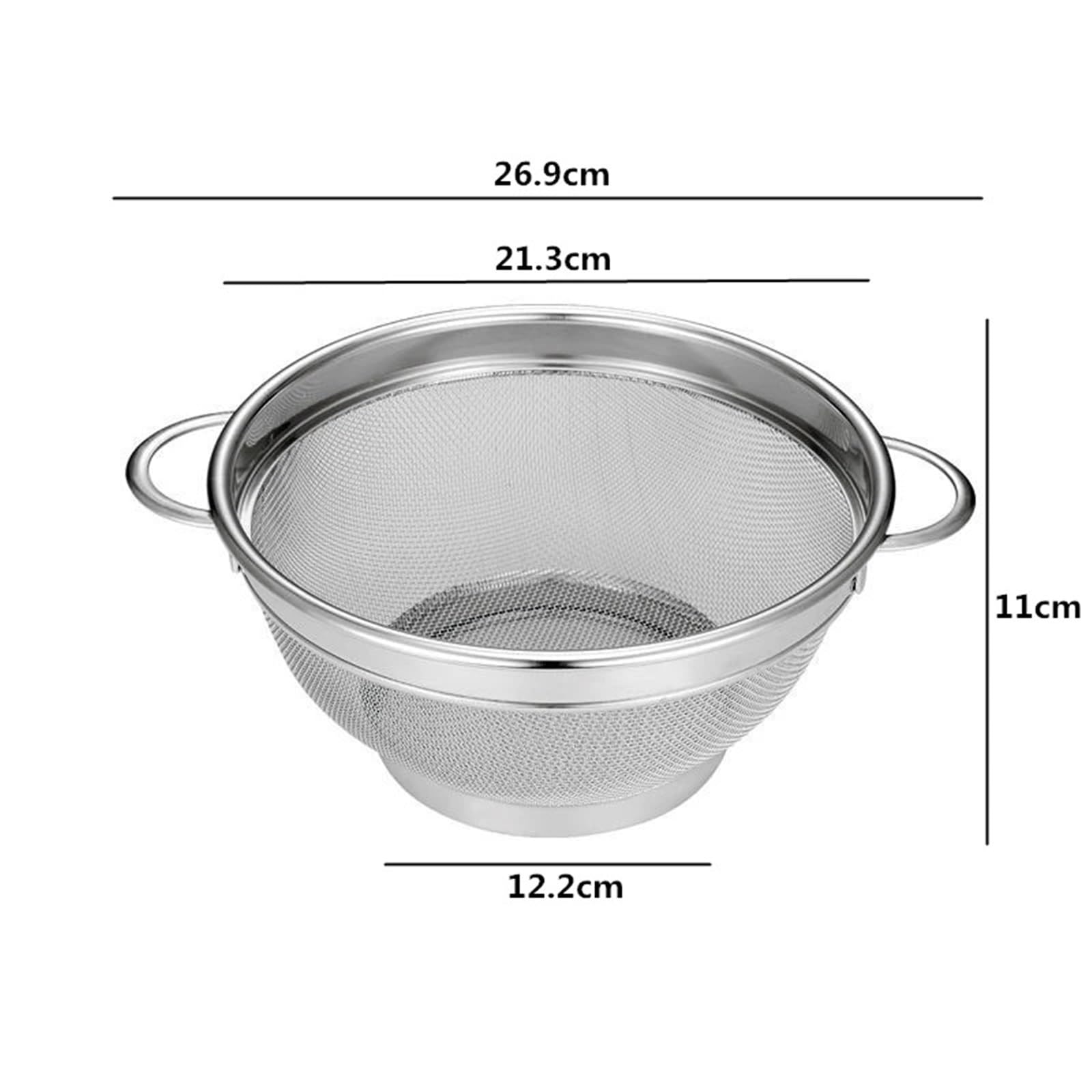 1 Set (3 PZ) Colino Da Cucina In Acciaio Inox Con Manico for Pasta Ciotola for Spaghetti Verdura Frutta Per Riso, Frutta, Verdura E Pasta