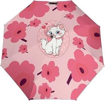Amazon | おしゃれキャット マリー猫 花柄 人気 日傘 雨傘 兼用