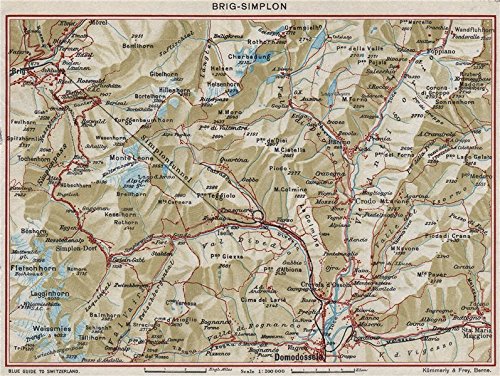 SIMPLON TUNNEL. Brig Domodossola. Vintage map plan. Switzerland Italy - 1948 - old map - antique map - vintage map - Switzerland maps SIMPLON TUNNEL. Brig Domodossola. Vintage map plan. Switzerland Italy - 1948 - old map - antique map - vintage map - Switzerland maps