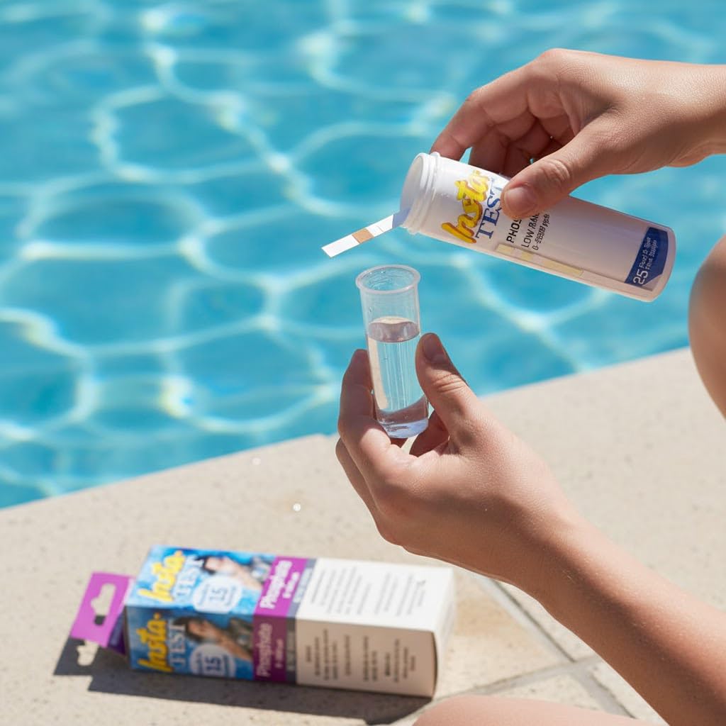 Suinga Set di 25 Strisce Analitiche per misurare i fosfati in piscina – controllo professionale dei fosfati nell’acqua