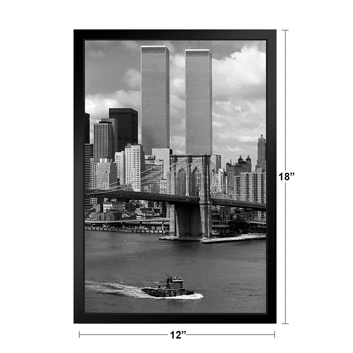 貴重ヴィンテージ♦️モノクロ 航空写真♦️2枚セット♦️送料込♦️コレクション Amazon.com: World Trade Center New York City 1976 Photo Black Wood