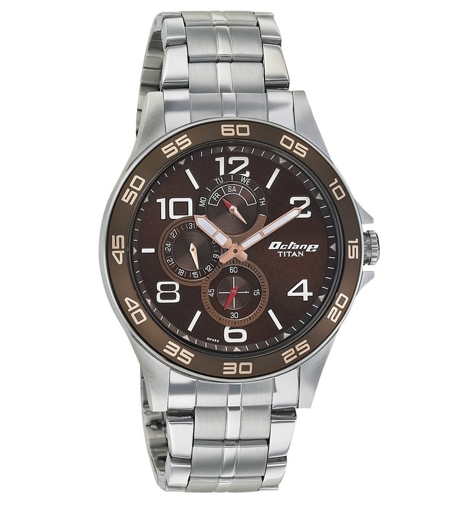Titan Analog with Day and Date Brown Dial Stainless Steel Strap Watch for Men-NL1702KM03 (B01BVB5G4G) Amazon Price History, Amazon Price Tracker