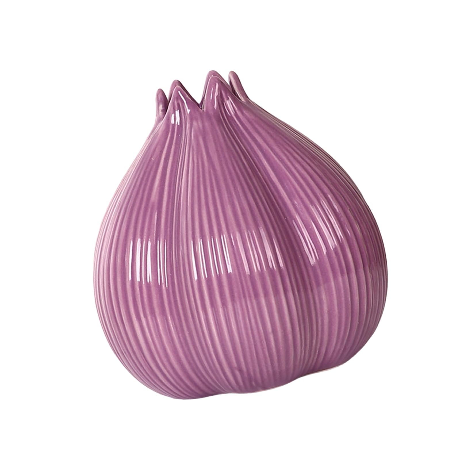 Clean Onion Shape Ceramic Holder Art Handcrafted for Modern Decors Unique Decorative Flower Artistic