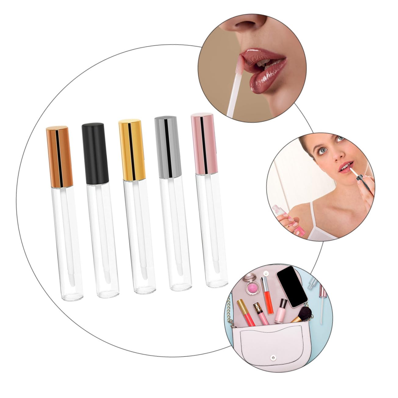 Tubo de Brillo de Labios 10ml Abs Vacío, 30 Unidades | Viaje y Bricolaje, Ligero y Fácil de Usar, Envase Reutilizable para Gloss y Tinte
