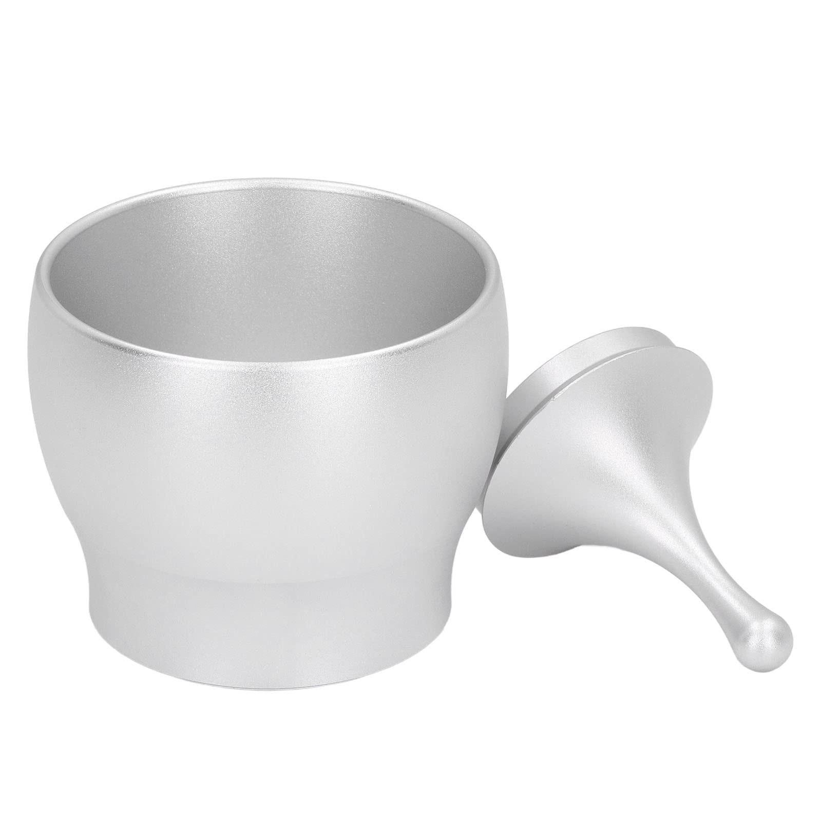 Taza dosificadora de café de aluminio para el desayuno diario en casa