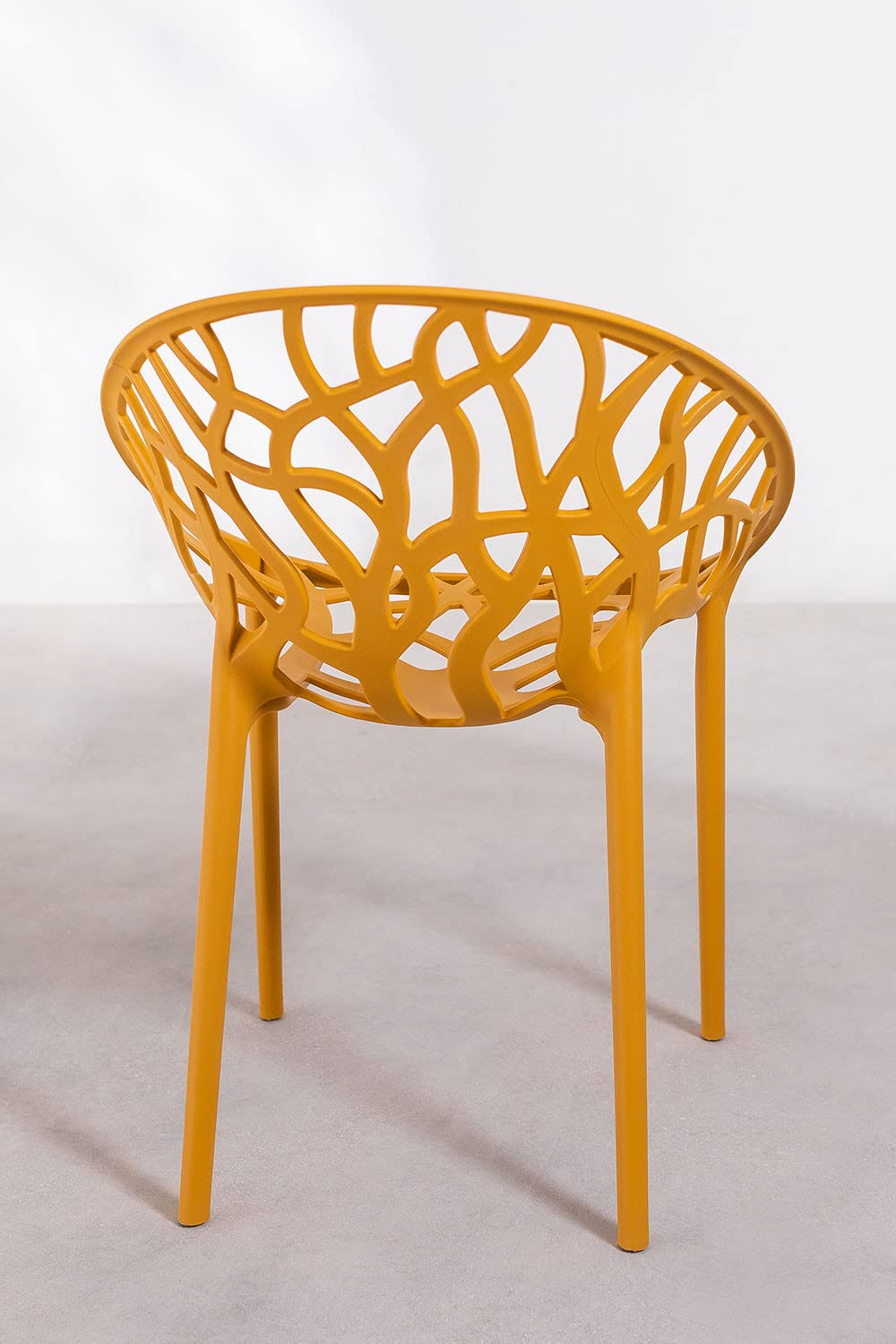 Set Van 4 Stapelbare Eetkamerstoelen Van Ijzer En Gevlochten Touw Keiller Natuurlijk - Sklum