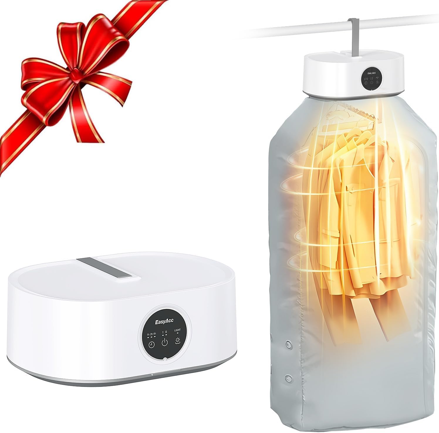 EasyAcc Portable Electric Clothes Dryer, 600W Heated Indoor Drying Rack