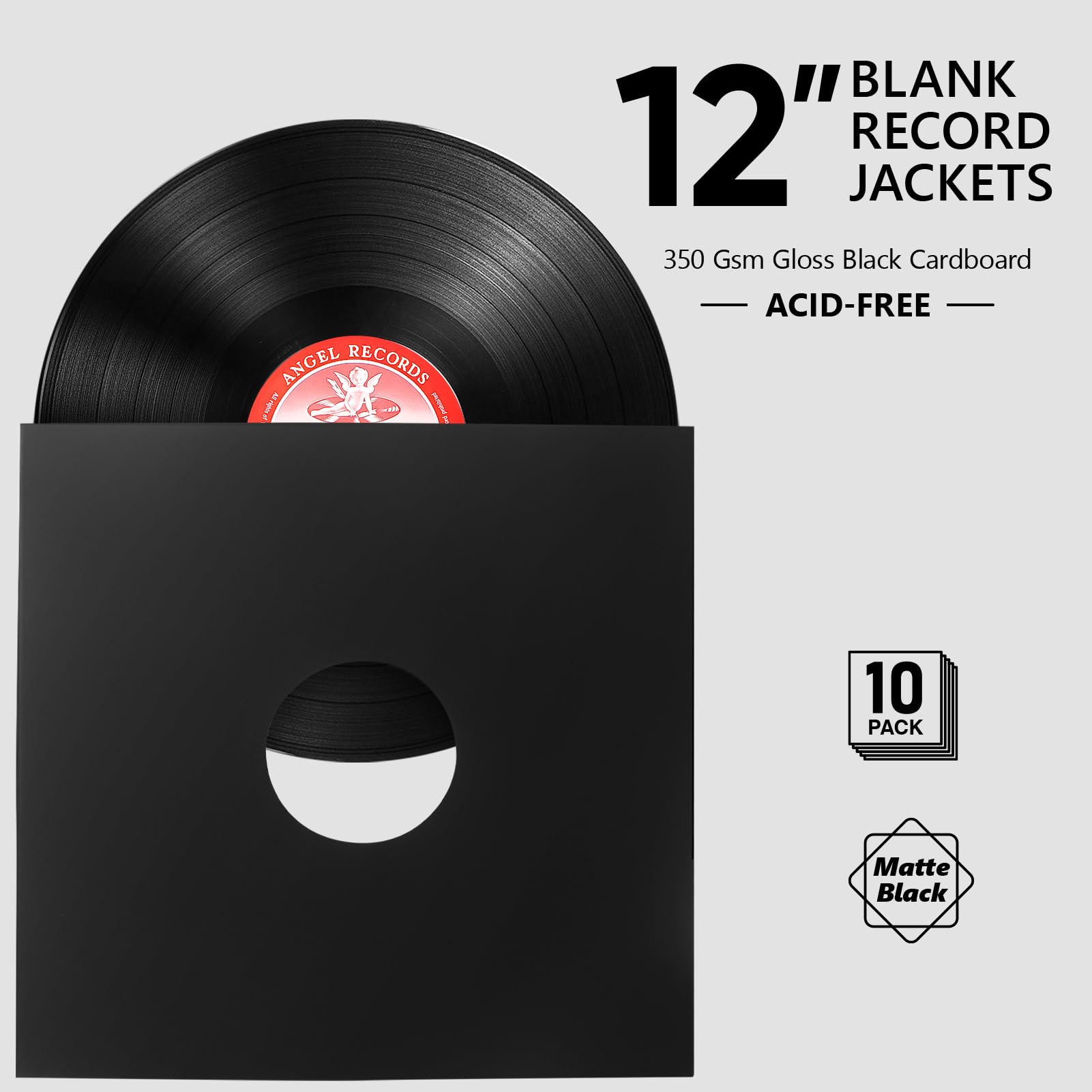 RECOMMENDED RECORDS 紙ジャケ VKheroKV 10PCS Vinyl Record Paper & Poly Inner Sleeves Kraft Paper