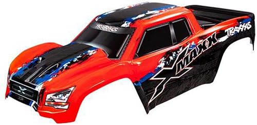 Traxxas 7811R - X-Maxx - Protector de carrocería, soportes y portón trasero, rojo