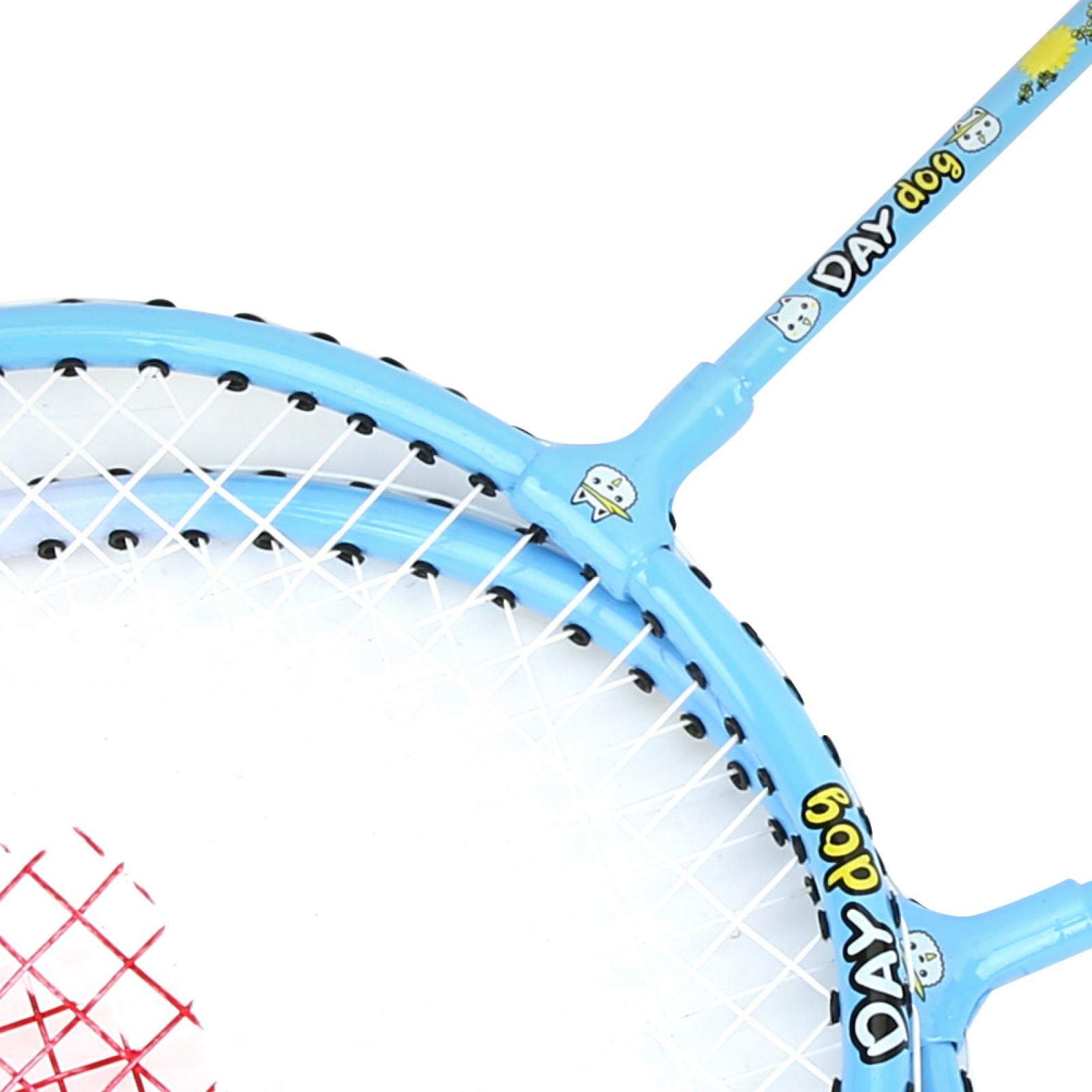 Badminton Set, Children Badminton Racket Badminton Racket Outdoor Sports Cartoon Racquet Sports Set Children Sports Toy for Kids for Outdoor Sport