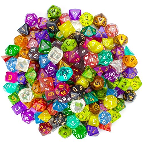 Wiz Dice Series II - DND Dice Set (105 Dice 15 Sets of 7 Unique Colors) Role Playing Dice Accessories for TTRPG MTG Dice Games -D&D Dice Game Sets in Unique Finishes