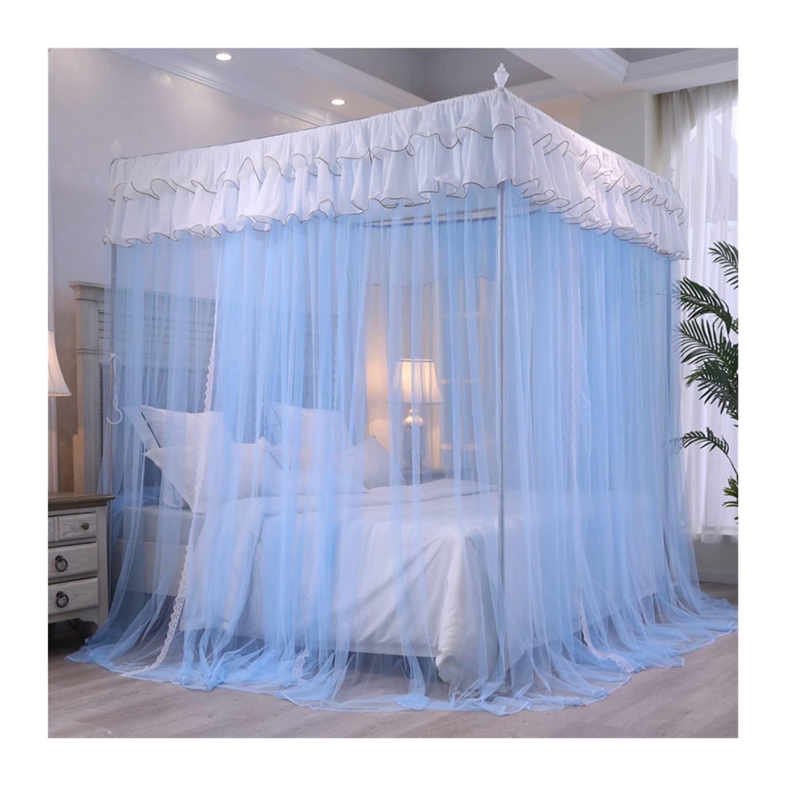 Mosquitera para cama infantil de 4 pies y cortina de malla doble contra insectos en verano
