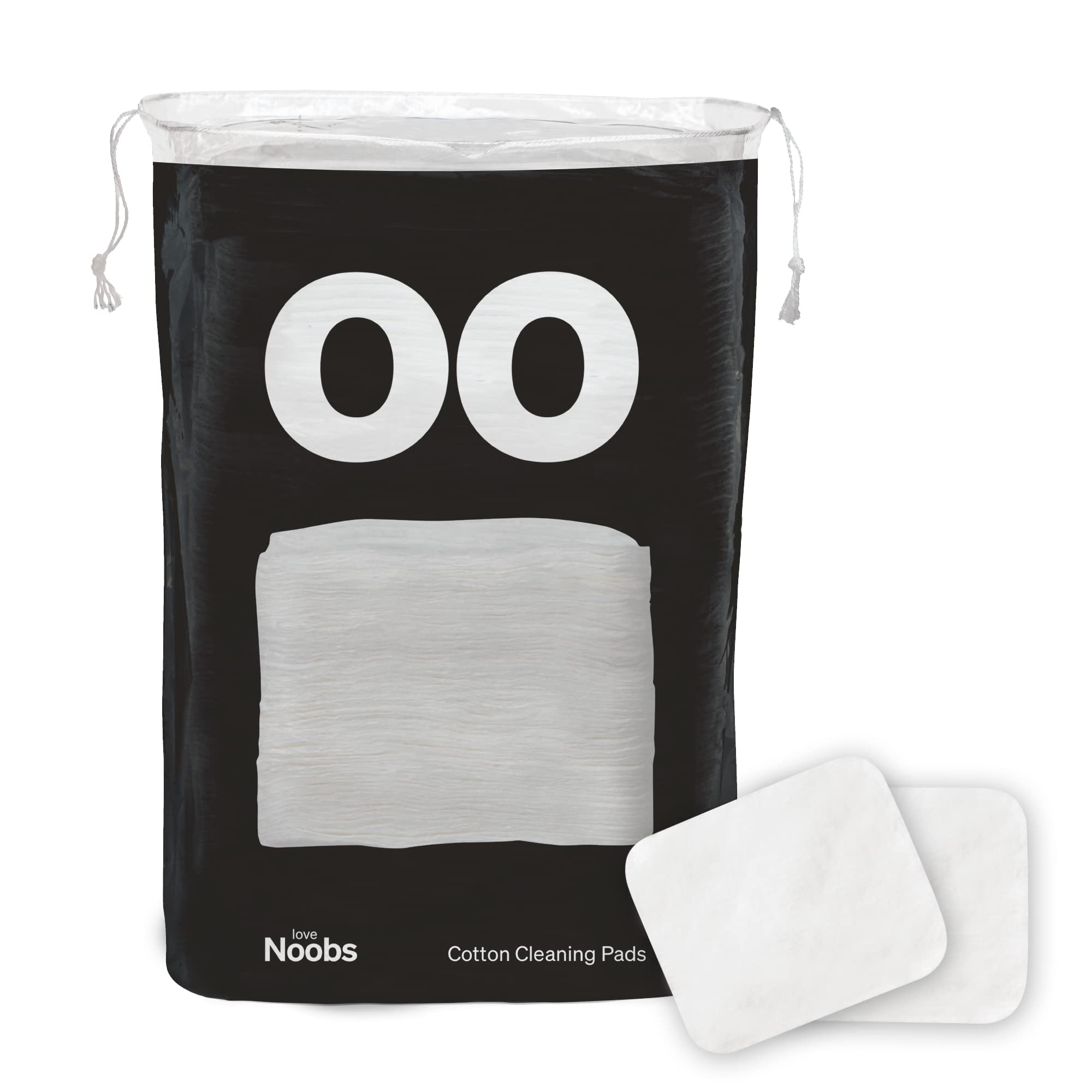 Large Baby Cotton Pads by LoveNoobs, 60 Count, GOTS Certified 100% Organic Large Cotton Wool Pads for Babies, Ultra Soft for Sensitive Skin, Lint-Free, Premium Jumbo Size