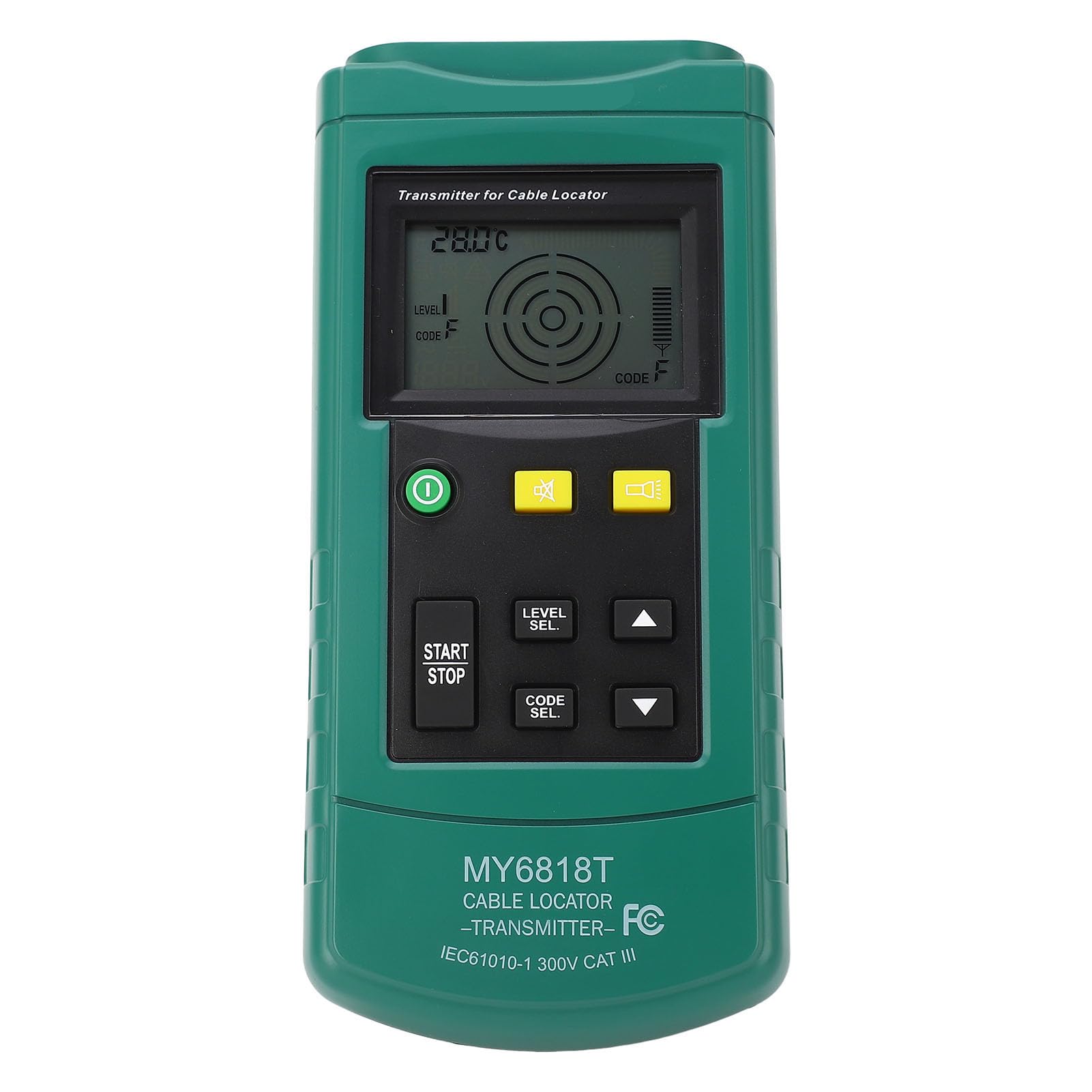 Cocoarm Lokalizator Kabli Podziemnych Detektor Kabli ABS Sygnał 125 KHz Od 30 do 400 V LCD Regulowana czułość dla Elektryków Wykonawcy Śledzenie Podziemnych Rur Przewodowych