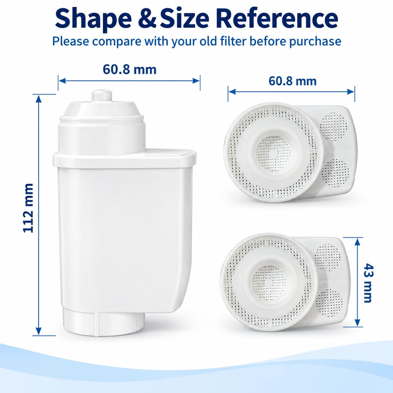 8 Cartucce Filtro Acqua per Krups EA8108