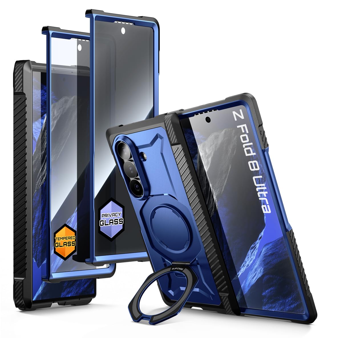 Photo 1 of SUPCASE for Galaxy Z Fold 8 Ultra Case with Glass & Privacy Screen