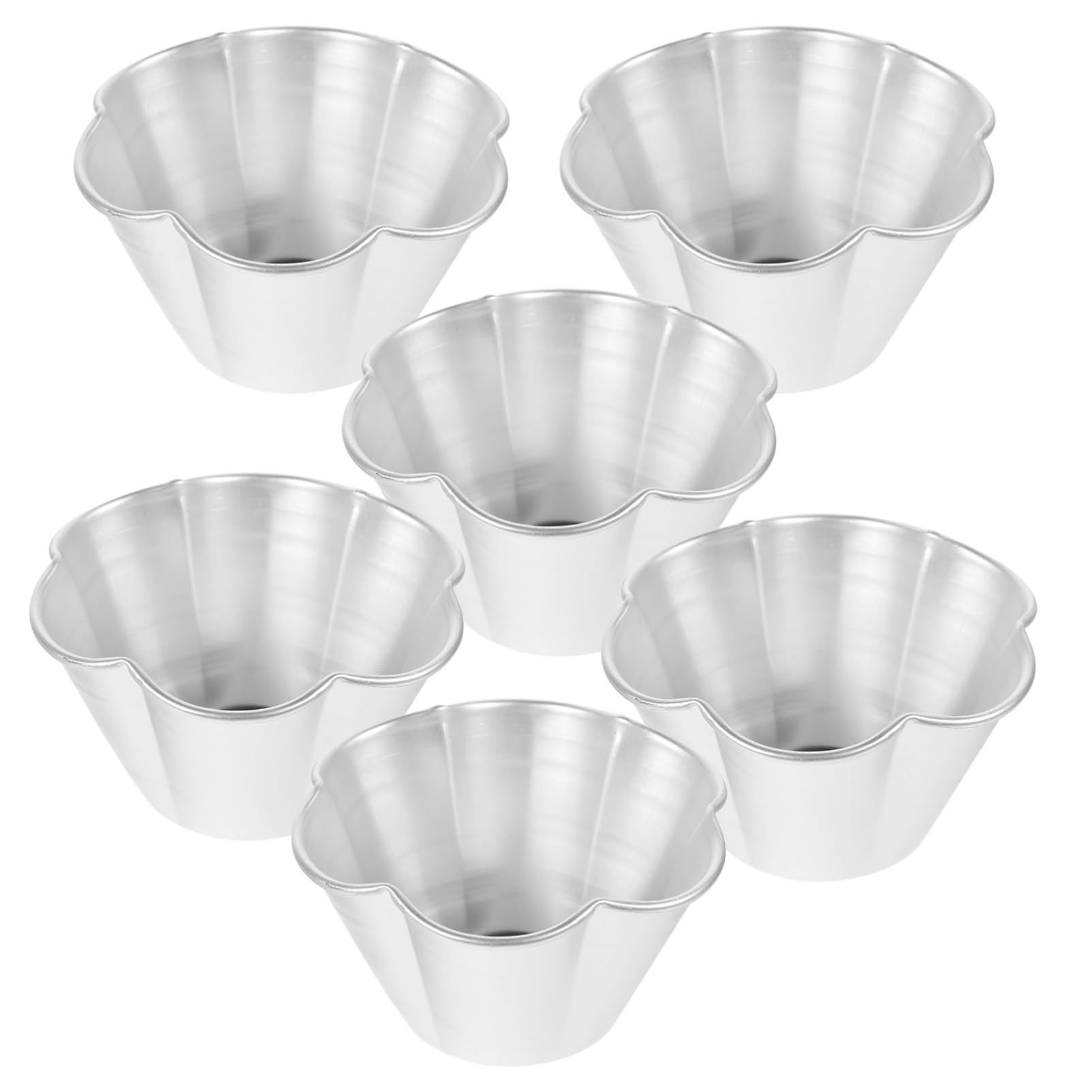 Moldes De Pastel De Aluminio Moldes Para Tartas Y Postres Antiadherentes Y Prácticos Para Pudding Y Muffins 6 Piezas X 5