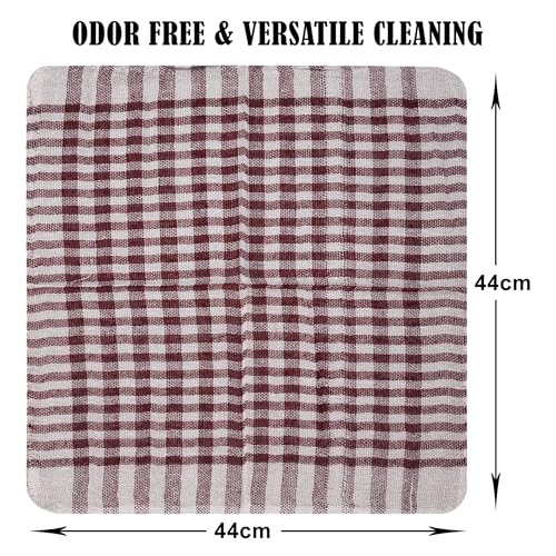 Image of Kuber Industries Pack of 24 Cotton Cloth for Cleaning | Duster Cloth for Home Cleaning | Wiping Cloth for Kitchen | Kitchen Napkins | Maroon