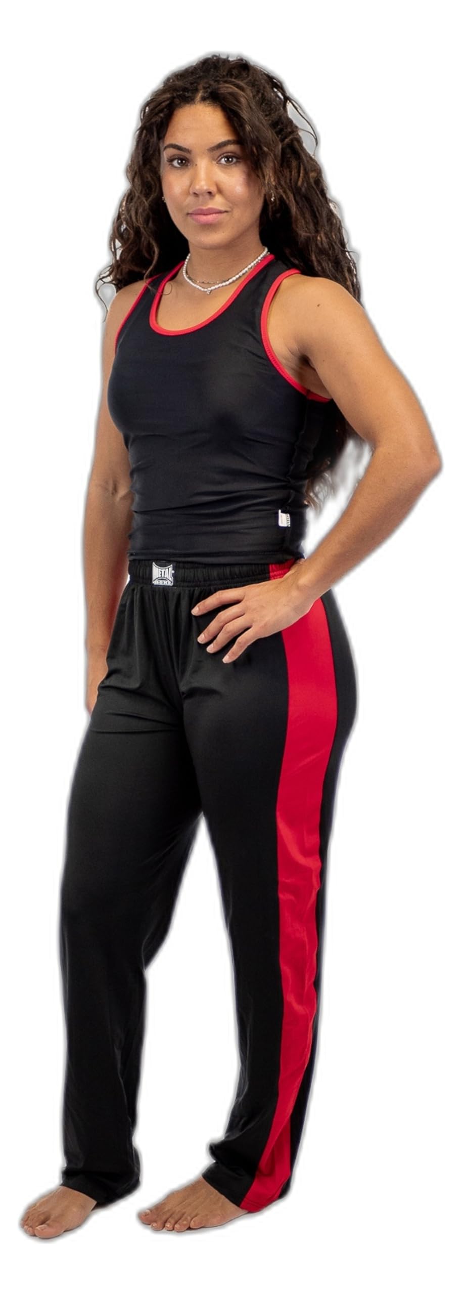 METAL BOXE Pantaloni Boxe Française Nero/Rosso Dimensione 150 cm
