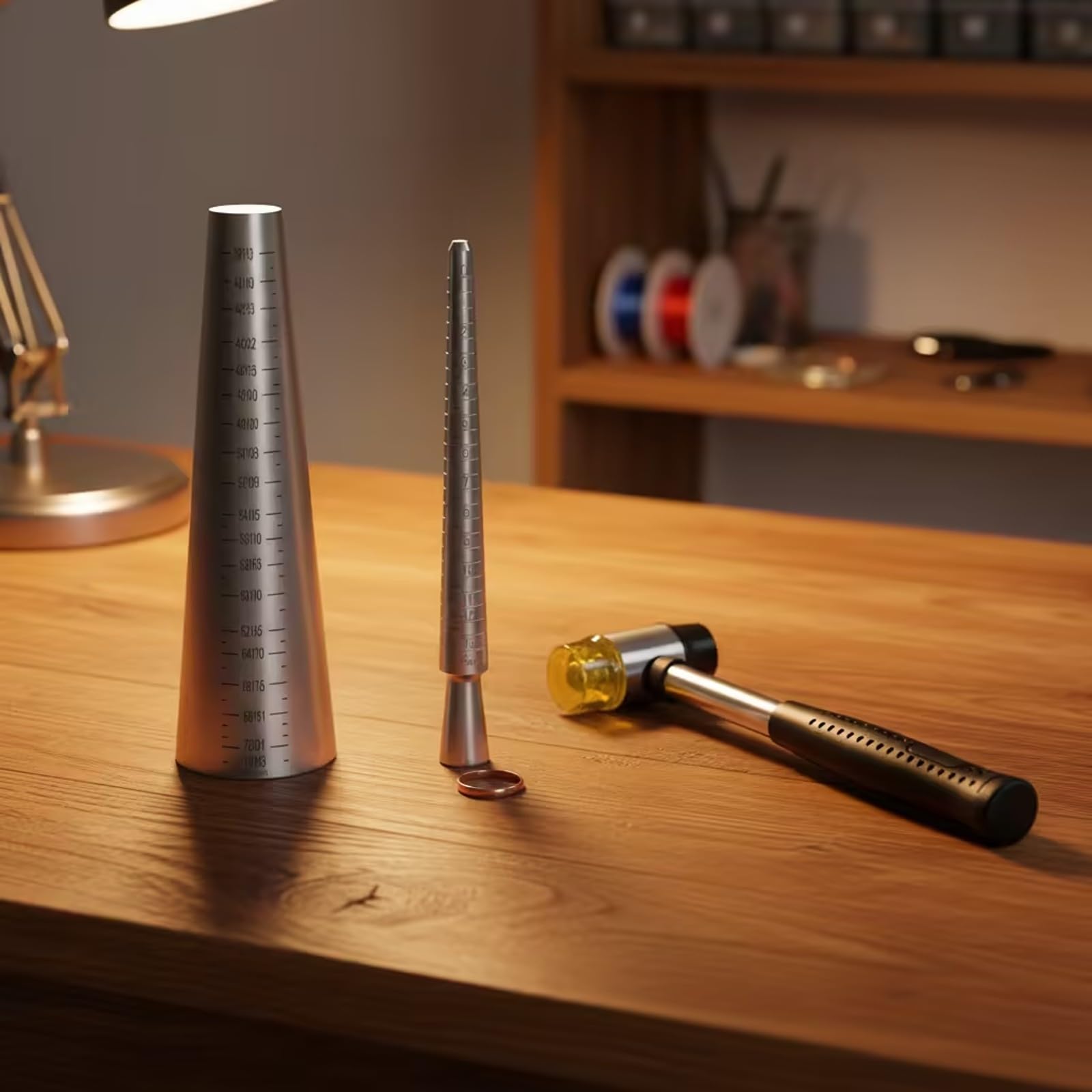MERIGLARE Herramientas para Agrandar Anillos | puntiagudo, Kit Reparación Joyas, Antislizante, Herramienta Ensanchar Anillos