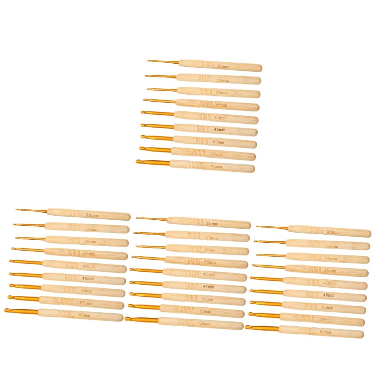 4 Juegos Tejer Empuñaduras De Ganchillo Marcadores Alfiler Ganchos De Crochet Ergonómico Agarre Encimera Cuentas Gancho De Crochet Intercambiable Manos Patas Bambú 9 Piezas X 4