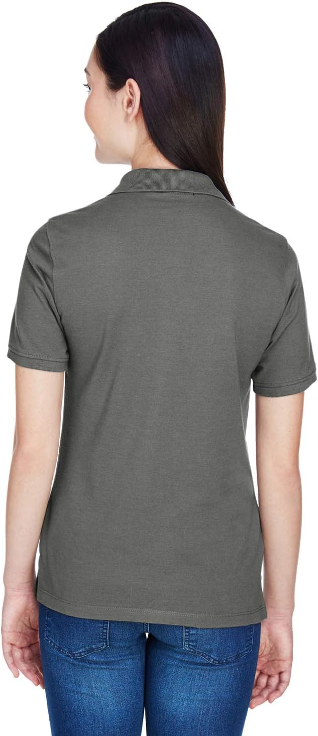 Harriton Ladies' 5.6 oz. Easy Blend™ Polo 2XL CHARCOAL - Image 4