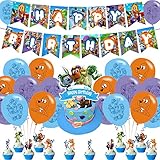 Go Dog Go Birthday Party Pack - Theme Decorations, Cupcake Toppers, Banner & 18 Balloons