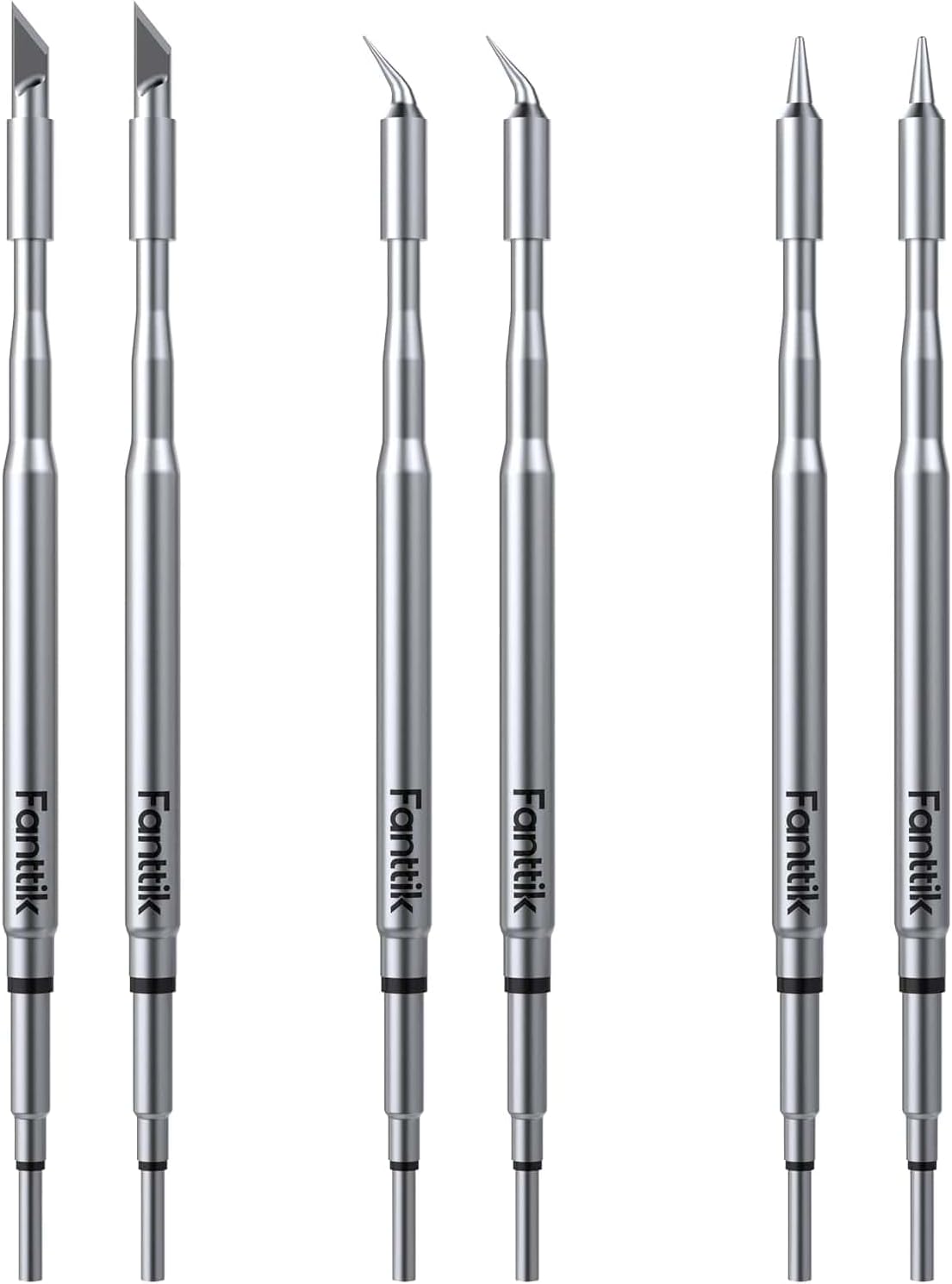 Fanttik C210 Soldering Iron Tips, Replacement Solder Tips for T1 Max, C210-K/I/IS, Rapid Heating, Minimum Required Power 12W, Solder Bits for Soldering Iron (6)