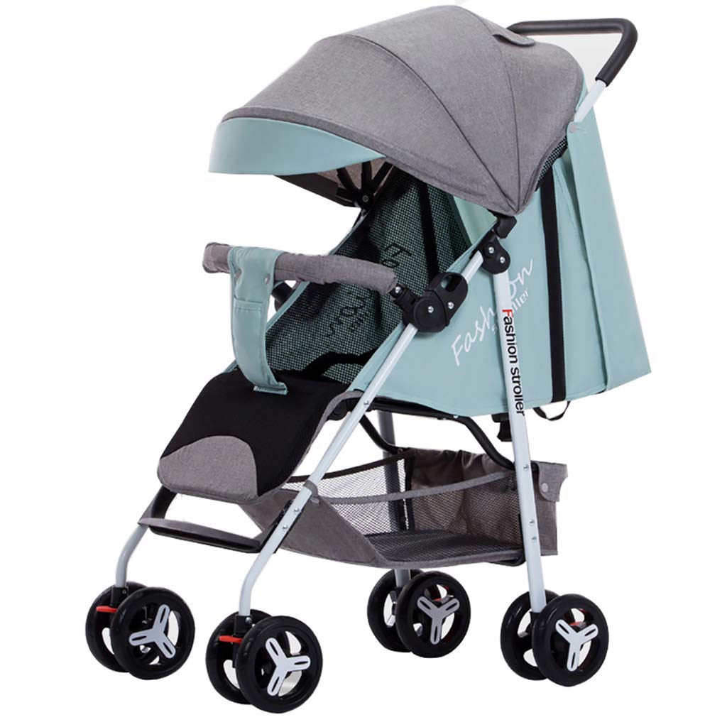Wózek dziecięcy, wózek kombi, 5-punktowy pas bezpieczeństwa, wózek sportowy, wanna do noszenia, wygodne siedzenie Buggy składane, zielony