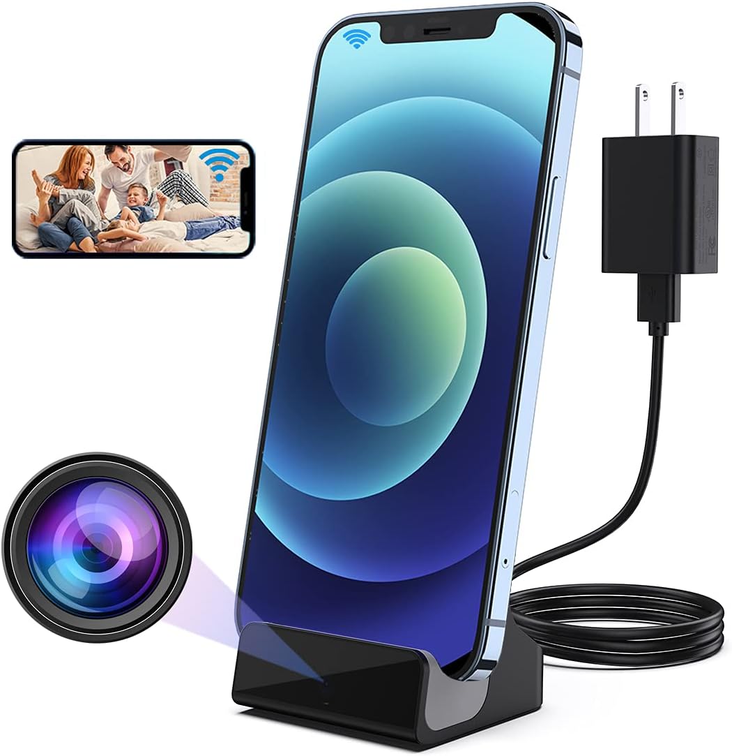 LIZVIE Hidden Camera with iPhone Charger, 1080P Spy Camera with Cell Phone App,Motion Detection,Support iOS/Android Multi-User Operation