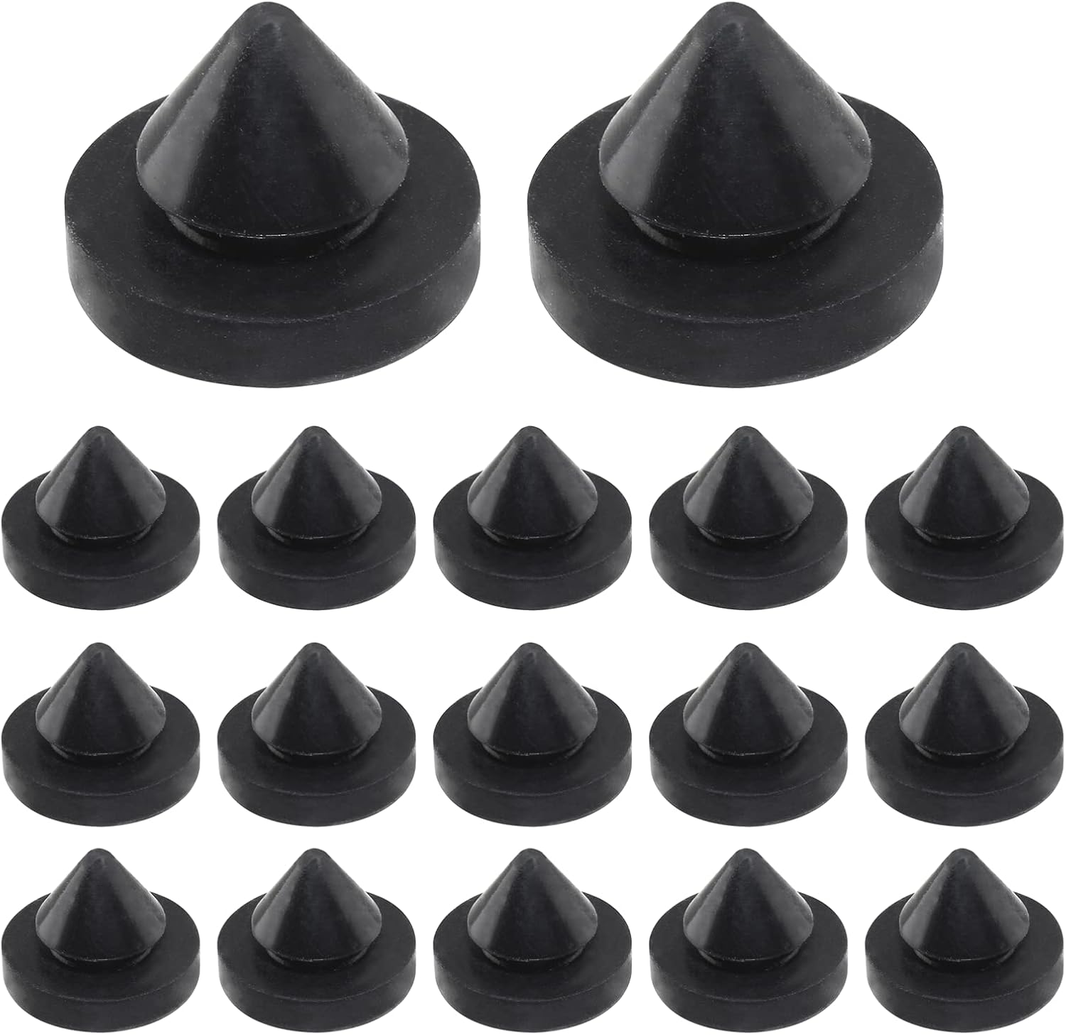 HARSKIYER 60pcs 1/2'' Rubber Door Silencer, Black Metal Door Silencer