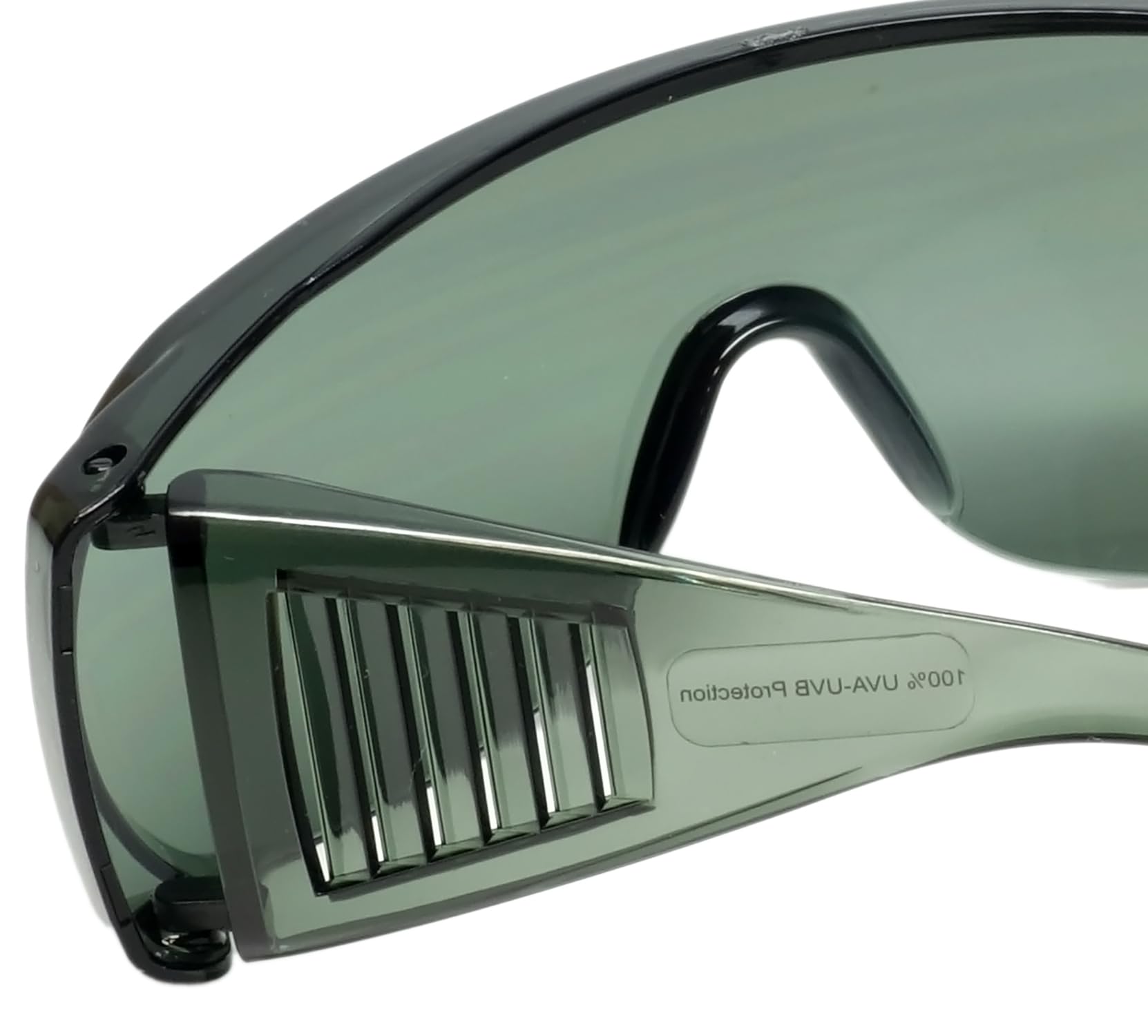 Calabria 1003 Fitover - Gafas de sol de seguridad grandes sobre gafas graduadas | 100% protección UV | patillas transparentes | Verde