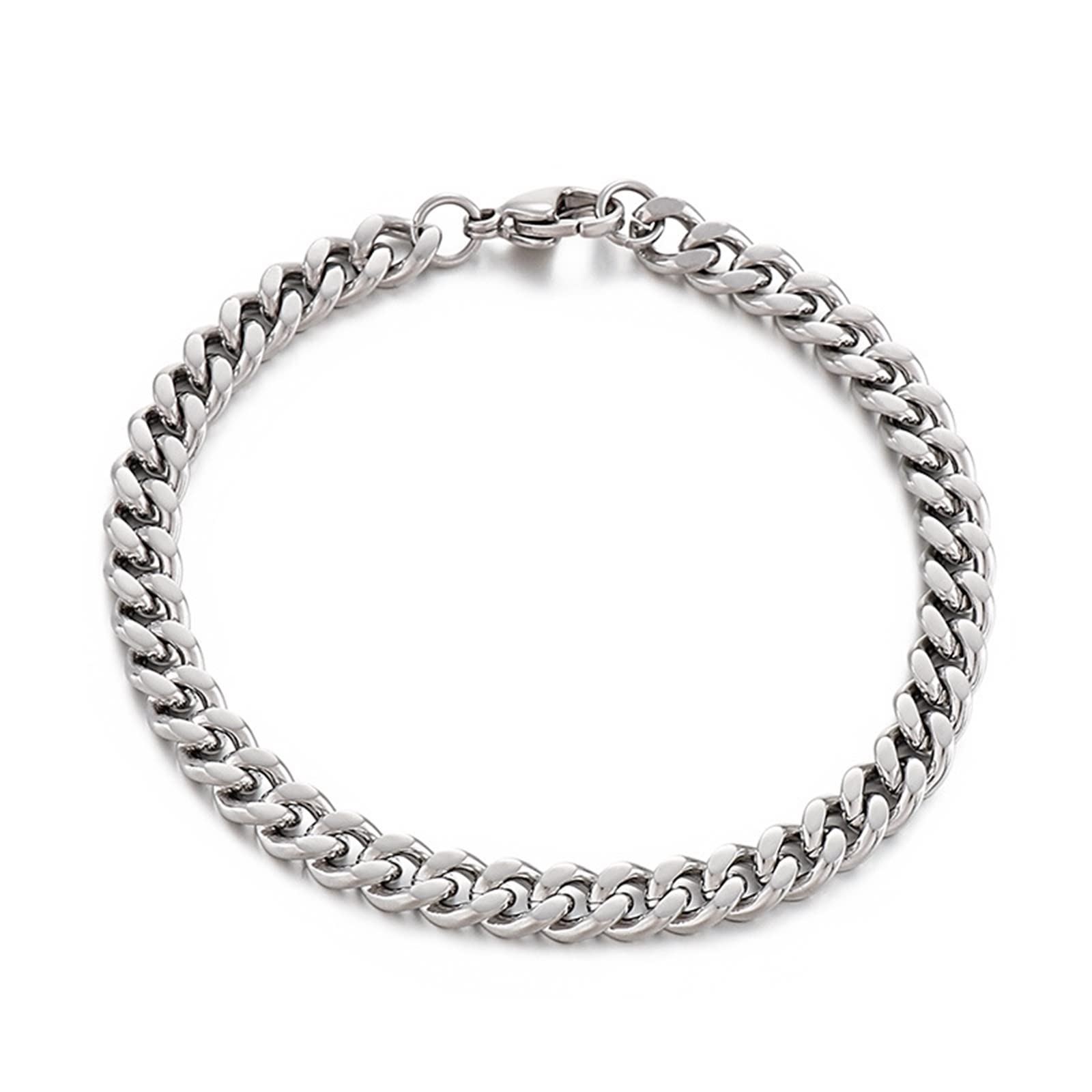 LYGBAOFUL Herrenarmband aus Edelstahl, Gliederkette, Geschenkidee für Männer