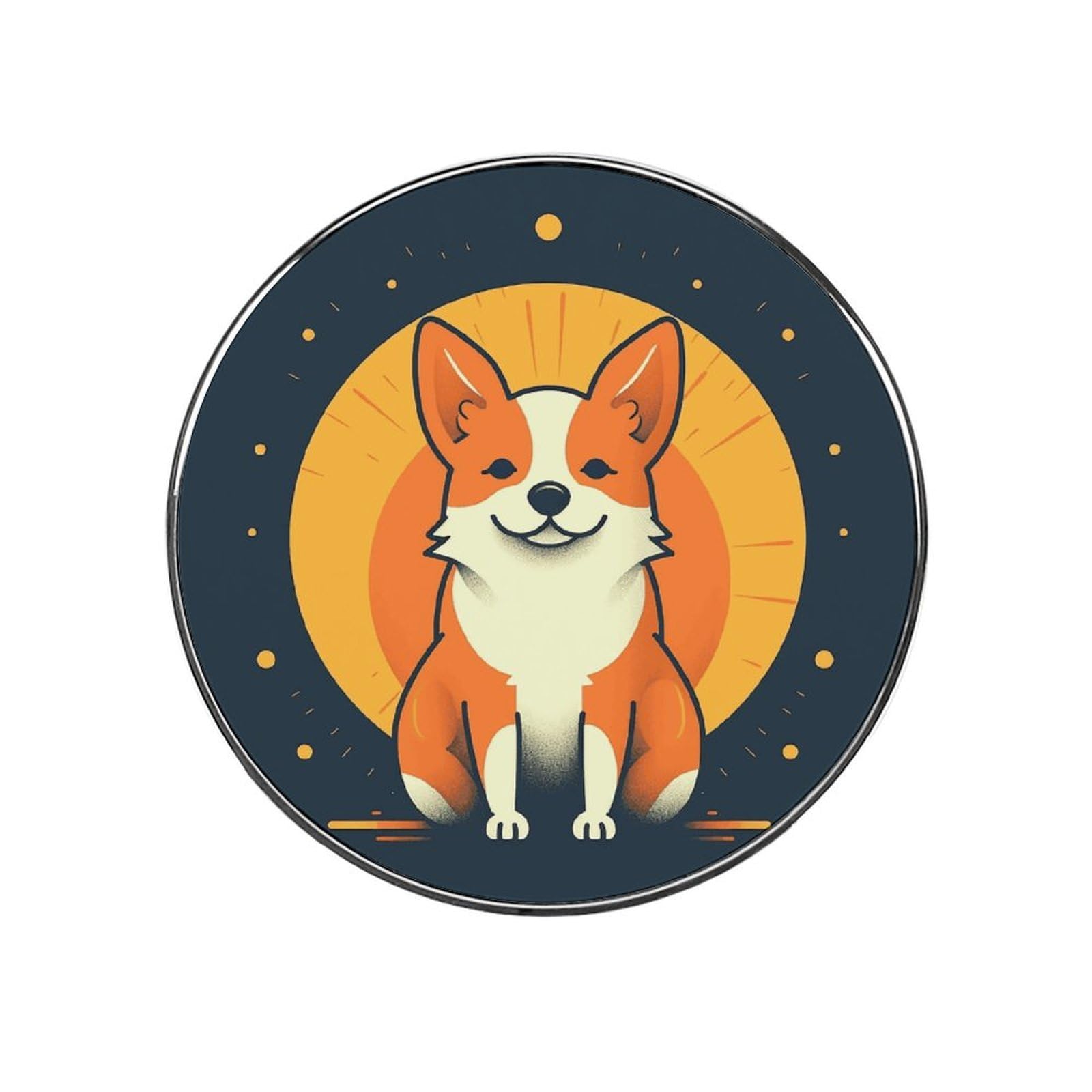 Playful Corgi Fridge Magnet Magnetic Refrigerator Magnets Mini Round Kitchen Fridges Magnets for Kitchen Office Whiteboard Cabinet and Dishwasher