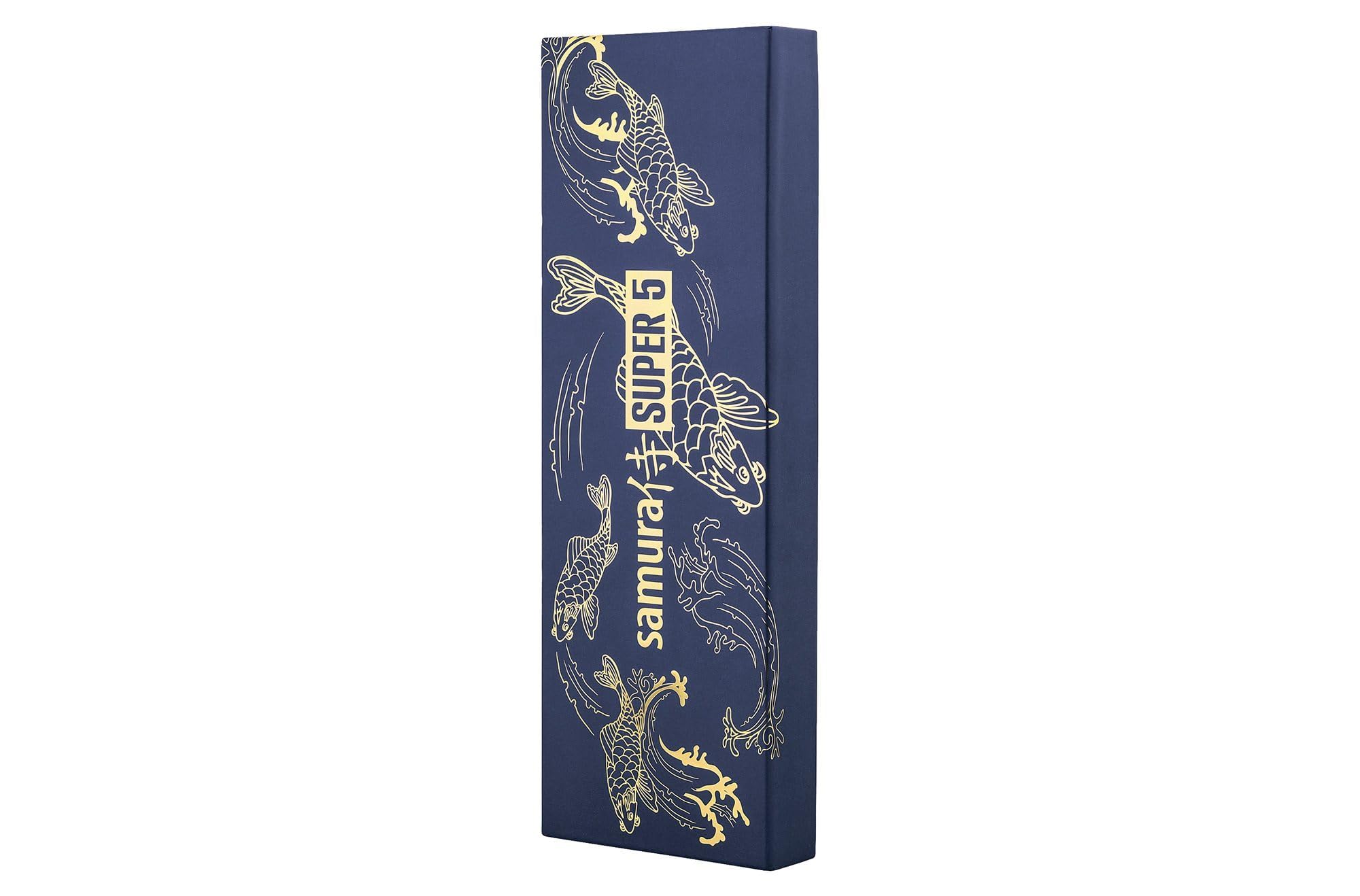 Samura Super 5 Set 3 Coltelli da Cucina Giapponesi Nakiri Santoku Filettare