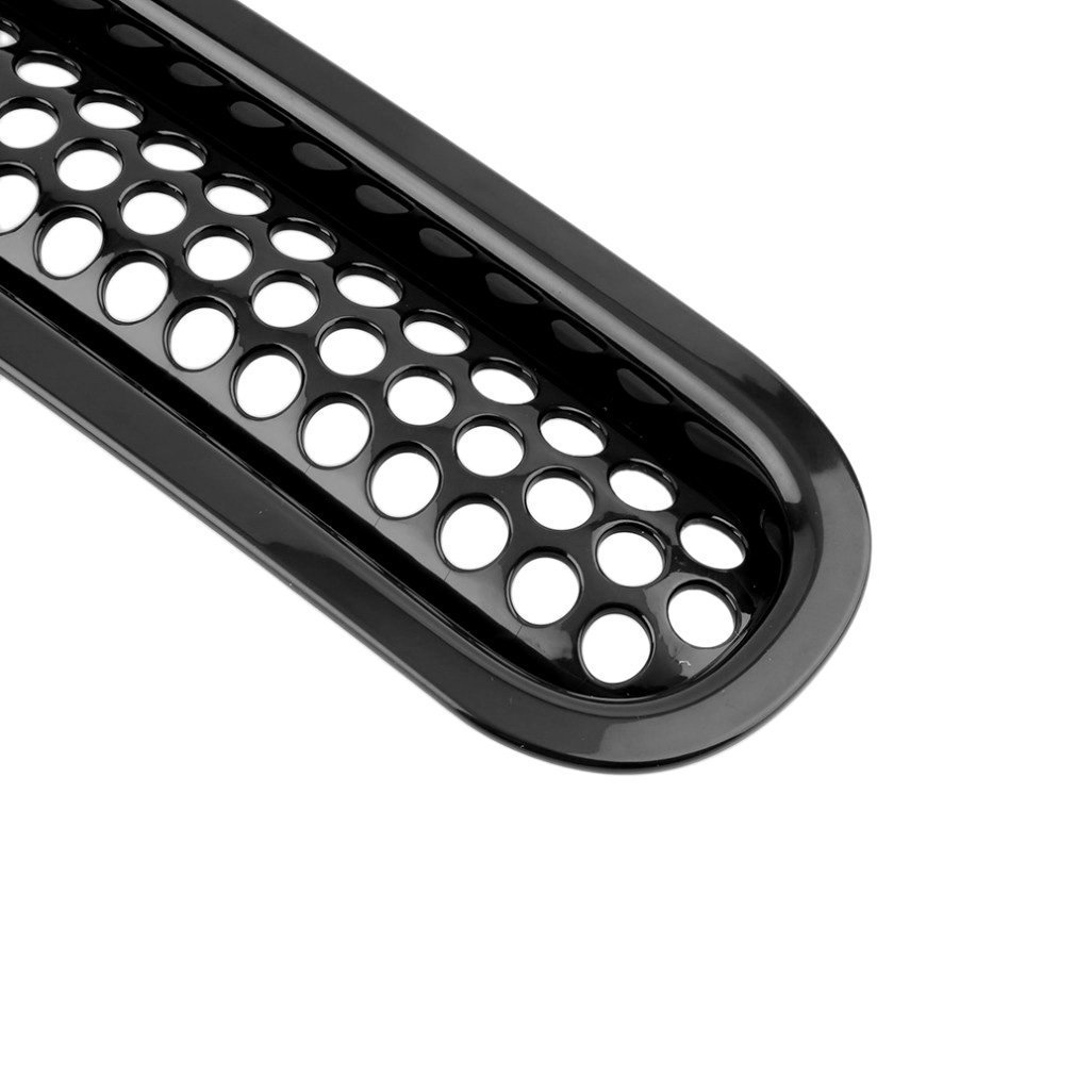 Inserts de calandre avant à clipser en maille noir brillant (lot de 7)