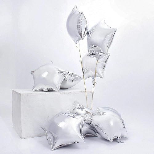 Miniatura 3 de Paquete de 10 globos de papel de aluminio en forma de estrella, globos de aluminio Mylar de 18 pulgadas, decoraciones para fiestas de cumpleaños,