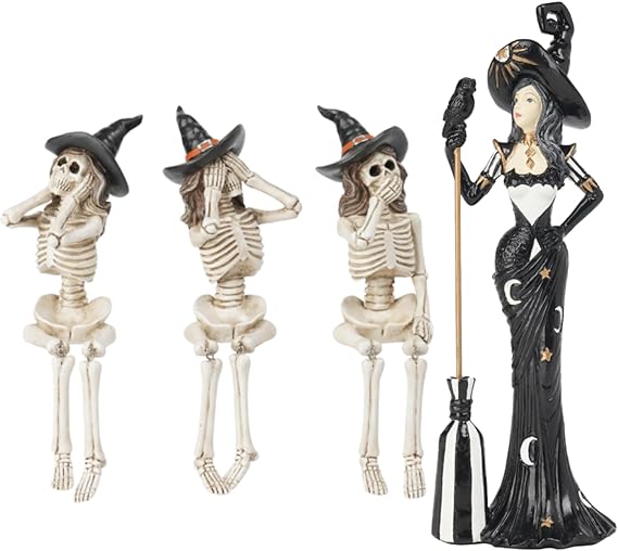 Newman House Studio Halloween Statues NoEvil Skeleton