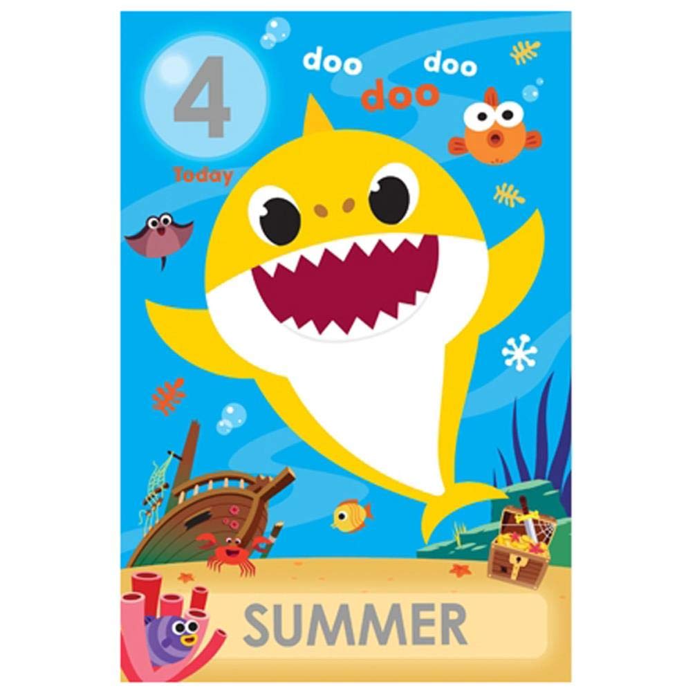 Baby Shark Personalise Your Own Birthday Card, Multi, BS016