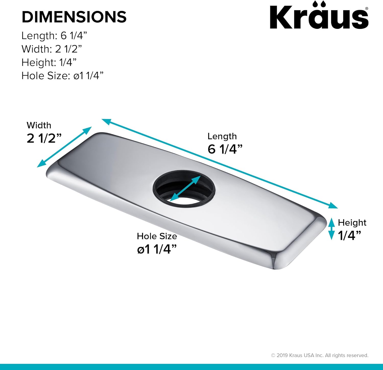 KRAUS Deck Plate for Bathroom Faucet in Gunmetal, BDP01GM
