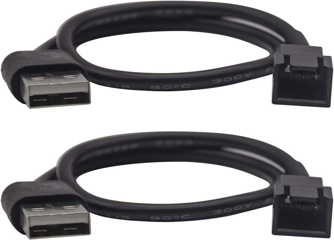 WYMECT USB to 3 Pin Fan Adapter Connector Cable 2 Pack