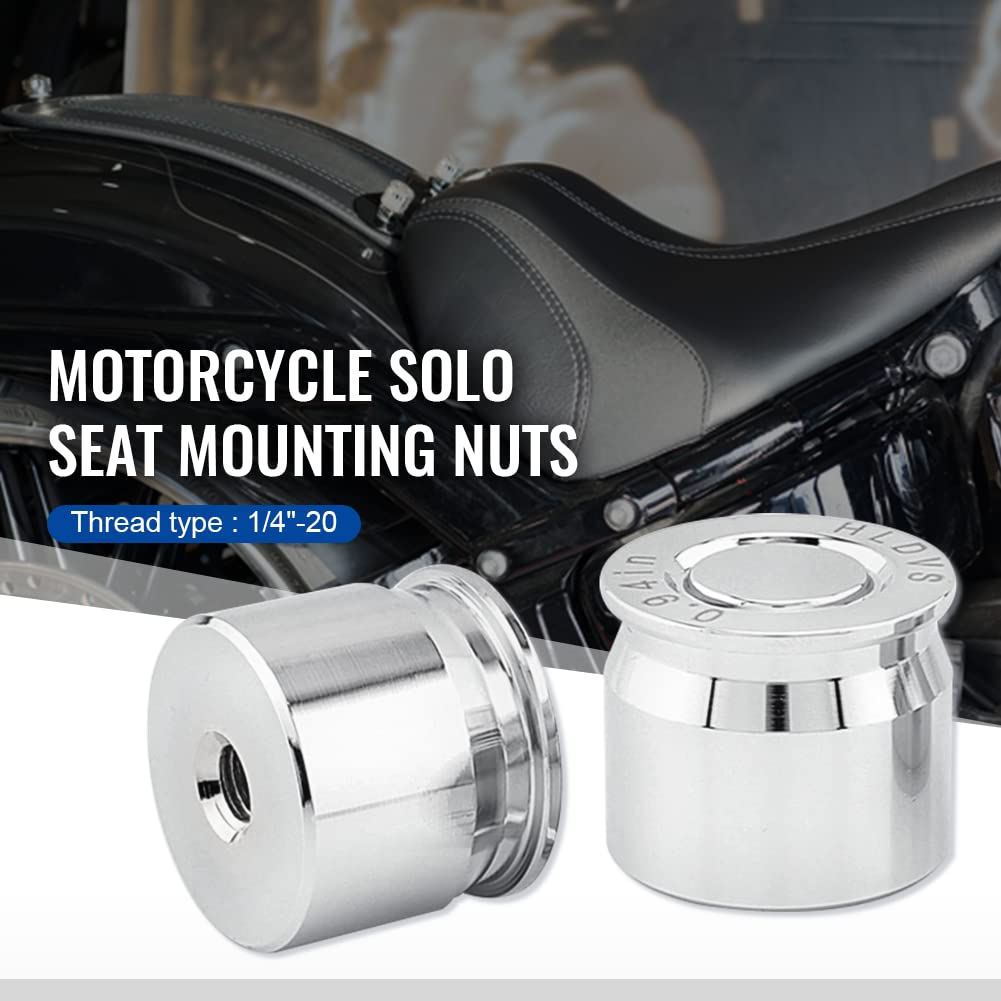 FSFY - 2 Tuercas De Montaje Para Asiento Individual De 1/4"-20 Rosca Para Harley Touring Road King Road Glide Electra Glide Night Train Fat Boy