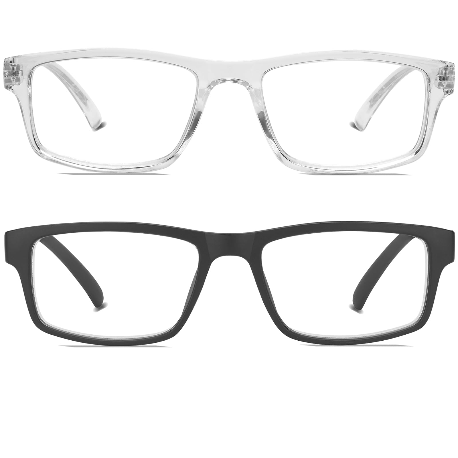 Kitchasy 2 Pack Reading Glasses,Upgraded TR Blue Light Blocking Reading Glasses,Filter UV Ray/Glare Computer Readers,Stylish Lightweight Spring Hinges