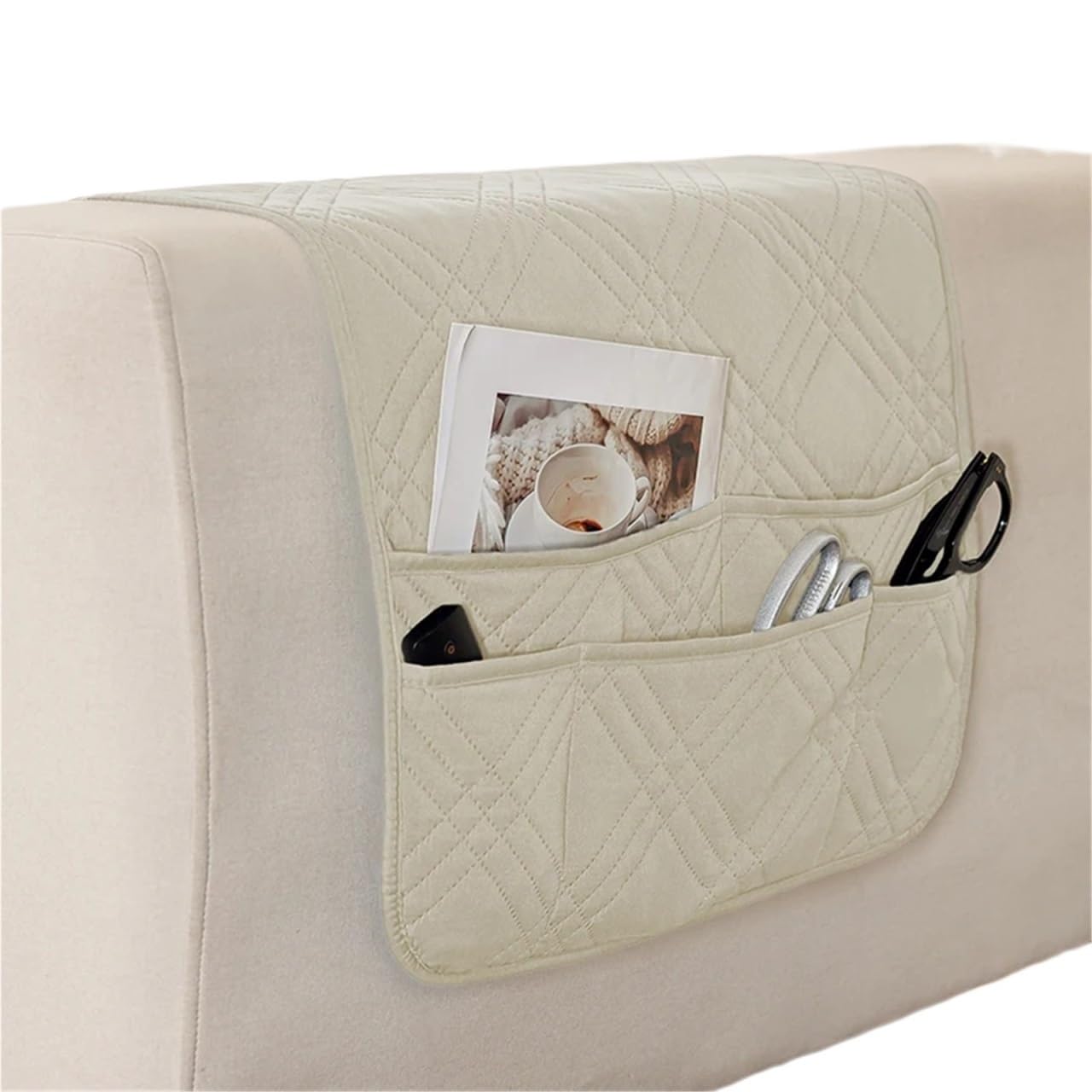 Zovloer Arm Chair Covers 2pcs Sofa Armrest Organizer With Pockets Anti-dirty Couch Armchair Hanging Storage Bags Chair Arm Protector Cover For Recliner Armchairs Sofas Couch(A5)
