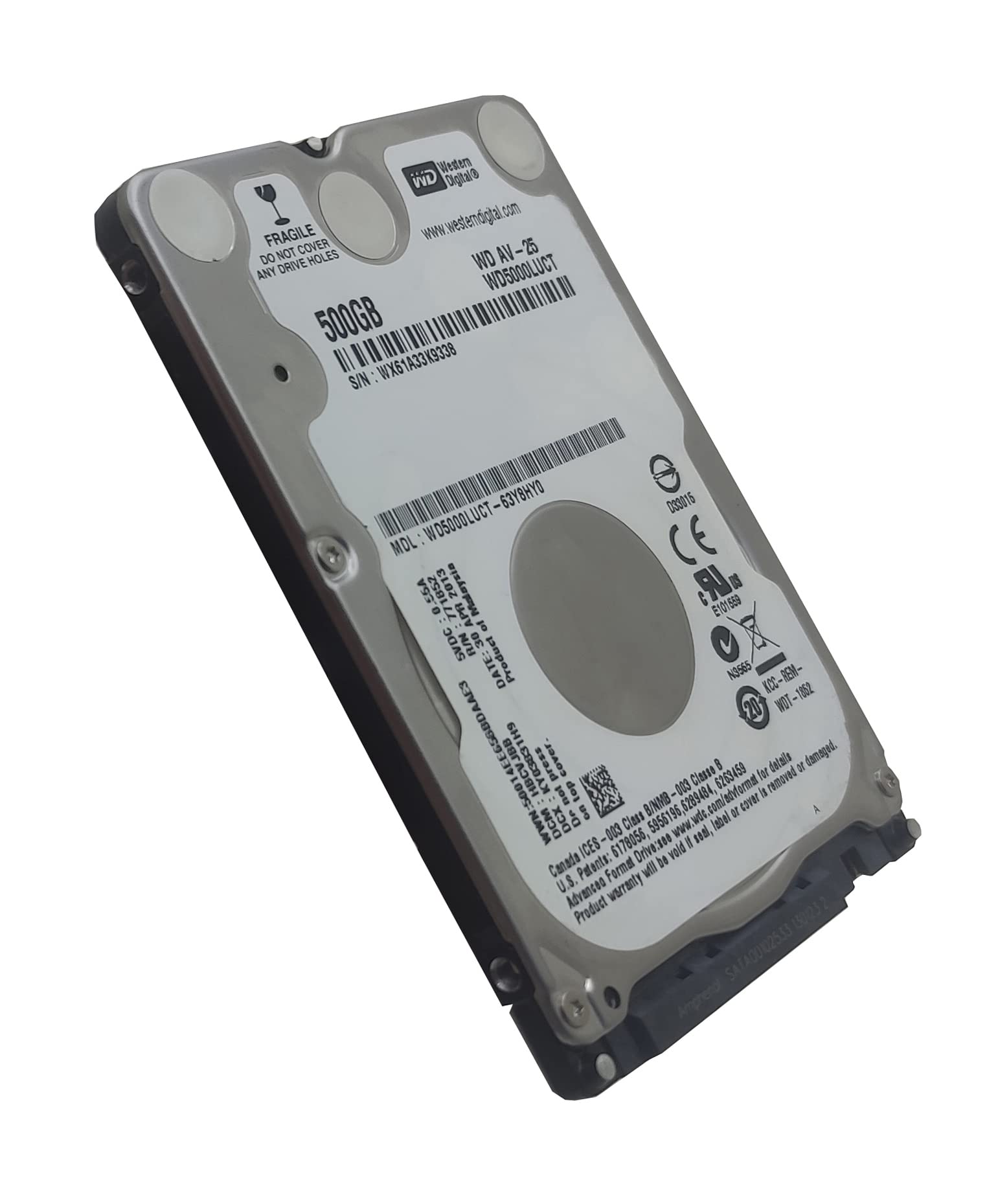 WD5000LUCT 500GB 5400RPM SATA 3Gbps 16MB Cache 2.5-inch Internal